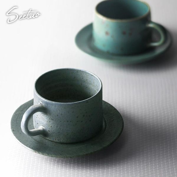 

cups & saucers italian espresso cup afternoon tea classic textured porcelain latte coffee saucer spoon set ceramic high ee50bd