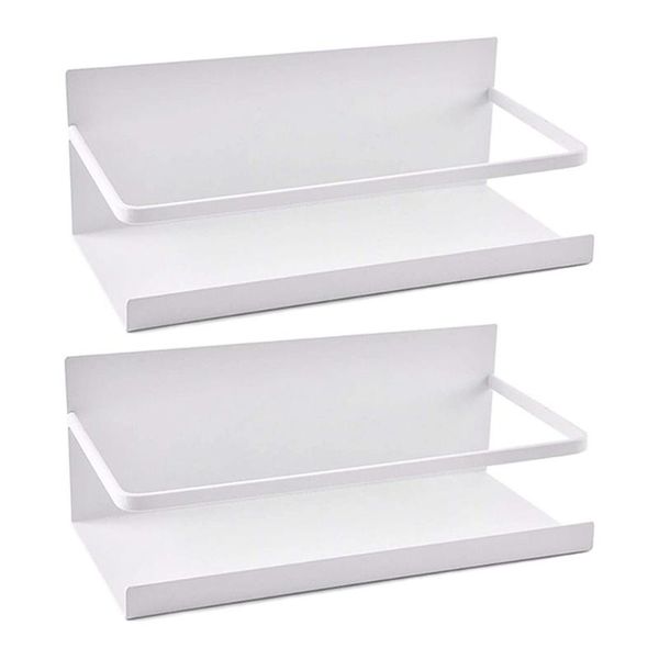 

kitchen storage & organization magnetic spice rack shelf for refrigerator fridge white 2 pack