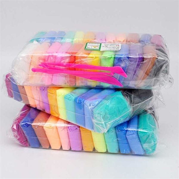 

qwz 24 colors fluffy slime toys polymer clay putty soft clay antistress light plasticine slime supplies sand fidget gum for kids 201226