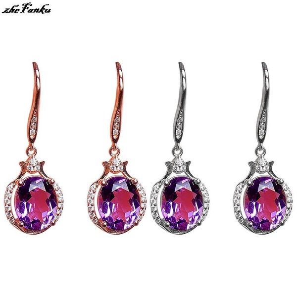 

dangle & chandelier dainty jewelry unusual water drop long earring inlay royal blue zircon elegant women fashion party earrings valentine&#0, Silver