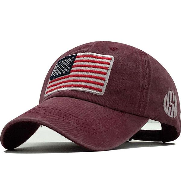 

ball caps cotton gorras washed baseball cap flag of usa hat snapback adjustable mens brand, Blue;gray