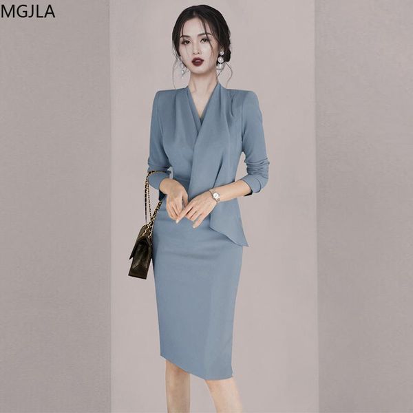 

casual dresses high end light luxury design sense of temperament goddess dress autumn/winter 2021 women's long sleeve v-neck buttock, Black;gray