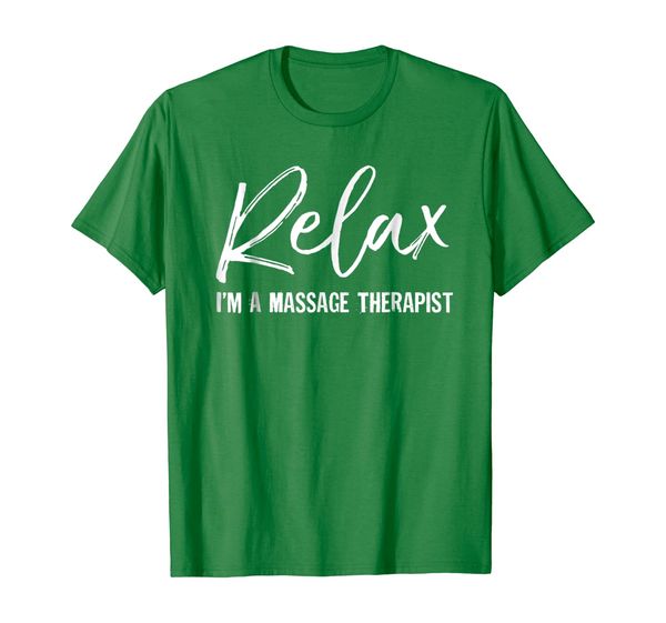 

relax i'm a massage therapist t-shirt massage lover gift, White;black