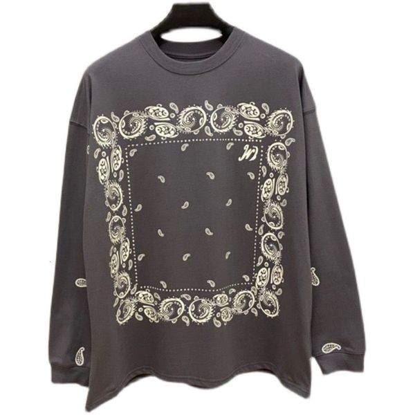 

2021 new long sleeve luminous welldone t shirts women cashew design we11done tees t-shirts men clothing 5o7v, White;black