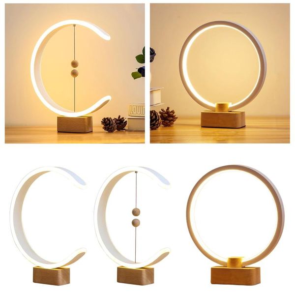 

wooden led table lamp nightlight reading light nightstand bedroom lighting decoration