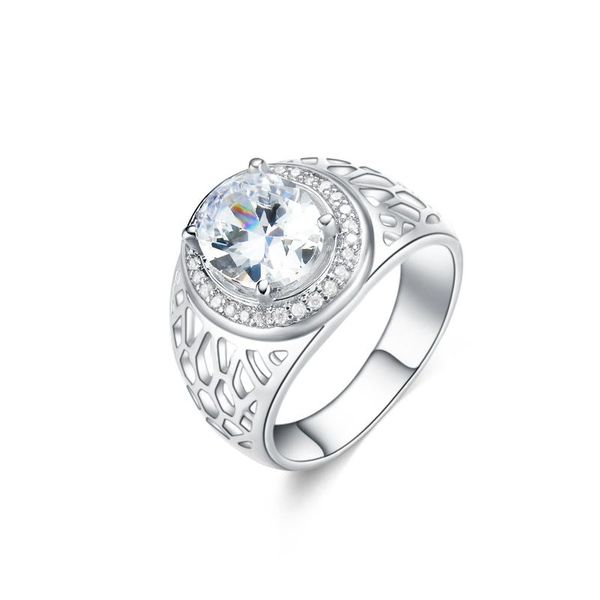 

wedding rings fashion silver ring classic exquisite temperament female models inlaid white zircon hand jewelry engagement items, Slivery;golden