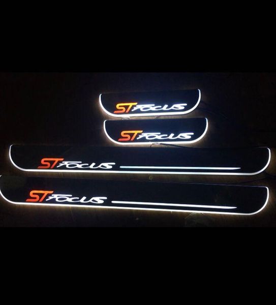

interior&external lights jurus 2pcs acrylic dynamic streamer light led car door sill scuff plate pedal pathway threshold welcome for fo