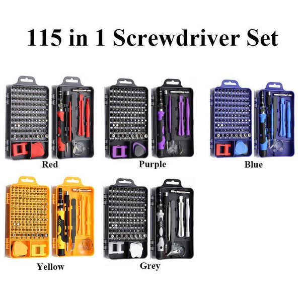 

new 115 in 1 screwdriver set mini precision screwdriver multi computer pc mobile phone device repair insulated hand home tools new213s