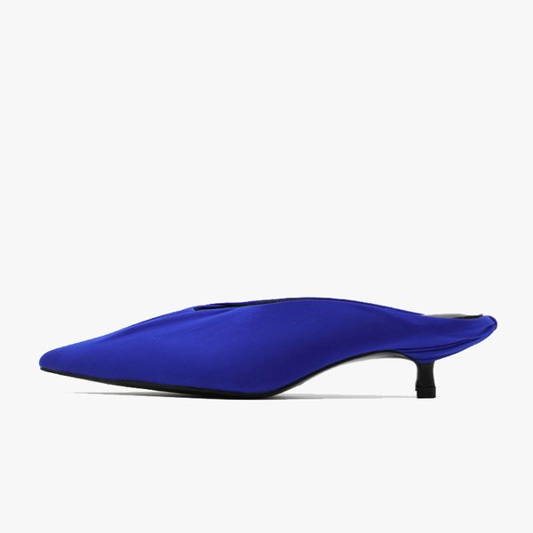 

four seasons polka dot slippers internet celebrity ashui same style sandals women korean style pointed toe lazy half slippers, Black