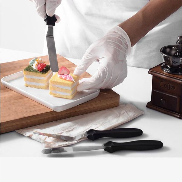 

baking & pastry tools 3 pcs/set stainless steel cream cake knife spatula straight curved pointed decorating kitchen gadgets 23*2.1cm