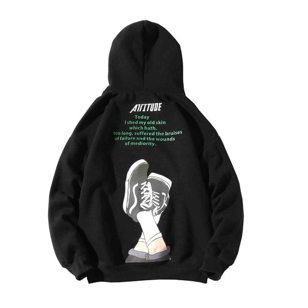 

men's hoodies & sweatshirts casual hip hop male hoodie, hoodie and fashion personality print for spring ps7u, Black