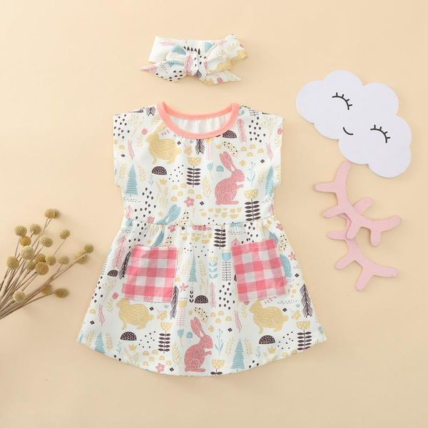 

girl's dresses summer toddler baby dress girls sundress fashion cartoon printed princess outfit casual daily children clothing, Red;yellow