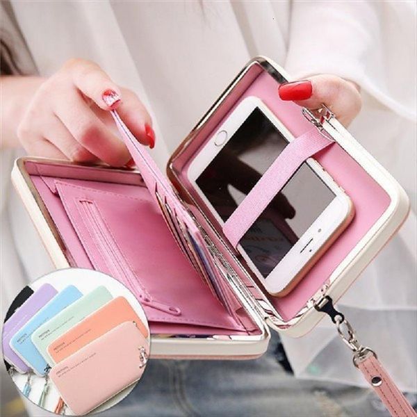 

women wallets brand design pu leather wallet female hasp fashion long and purses cellphone pocket, Red;black