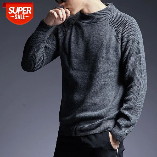 

man pullovers sweater 2020 new fashion turtleneck slim fit jumpers knitwear thick autumn korean style casual mens clothes #s18q, White;black