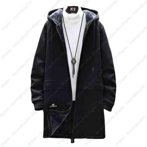 

2021 fashion digner men's trench coats hong kong wind men coat autumn and winter ets medium-length long windbreaker large size trend pr, Black