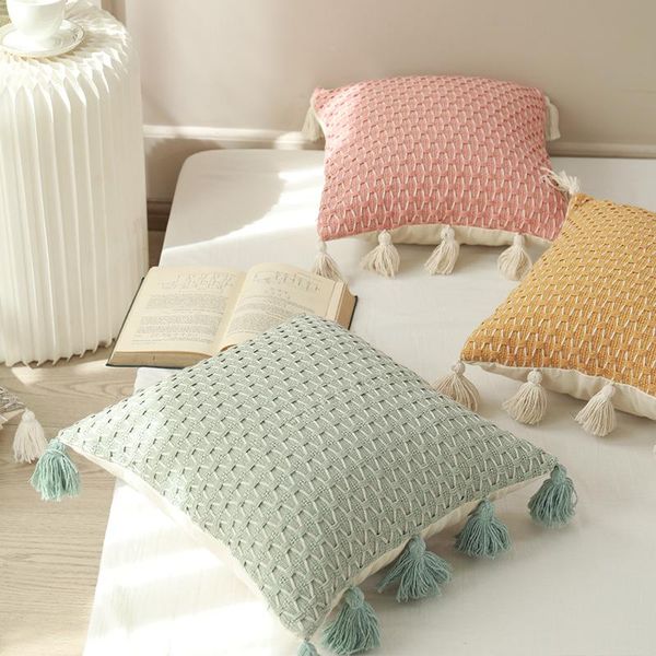 

cushion/decorative pillow nordic knitting home bedroom bay window decoration bedside cushion living room sofa back fall throw pilow cover ca