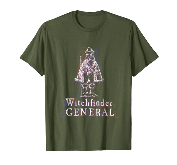 

psychadelic matthew hopkins witchfinder general t-shirt, White;black