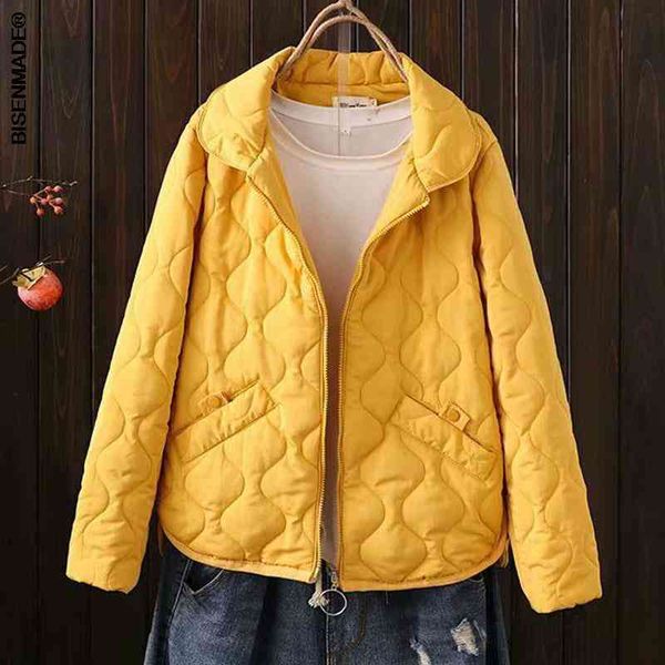 

women's large windbreaker, argyle quilted thin, warm, simple, with buttons, split et, autumn and winter, Black;brown