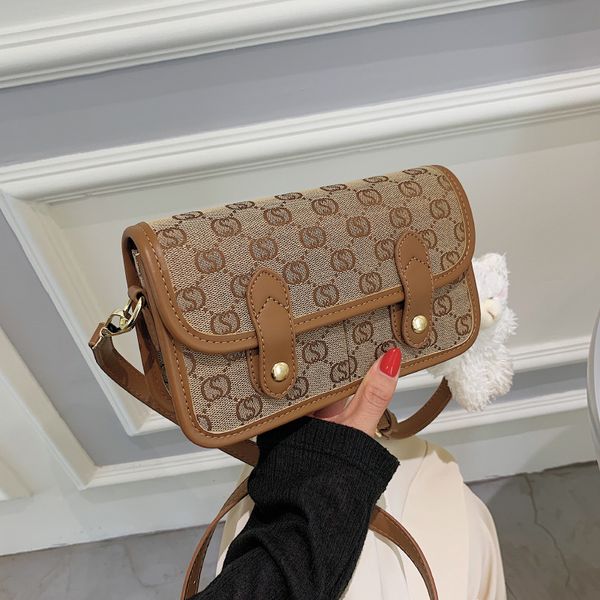 

designer handbags japan and south korea women's 2021 new net red old flower messenger small square bag fashion leisure trendy single sh