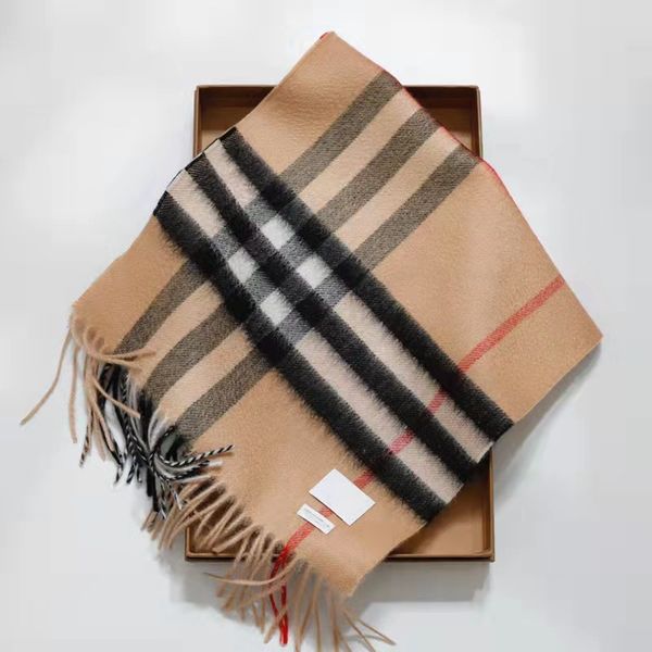 

2021 winter warm designer scarves wholesale 100%cashmere gentleman striped wool mens scarf fashion fringed womens scarfs gift box available, Blue;gray