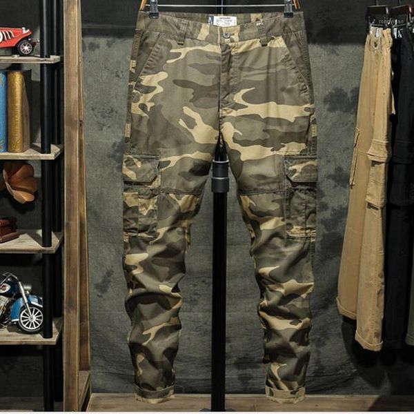 

men's pants camouflage cargo joggers militar men trousers hip hop army camo spodnie man cotton sweatpants, Black