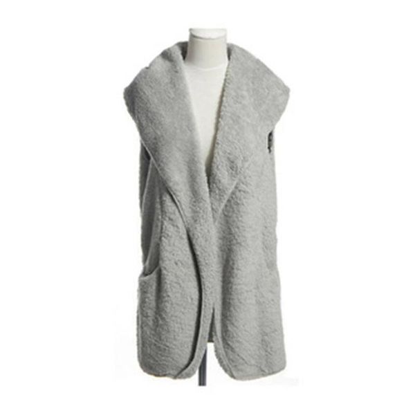 

women's vests women fashion solid color casual all-match warm lamb sleeveless bow-knot decoration sweater vest jacket, Black;white