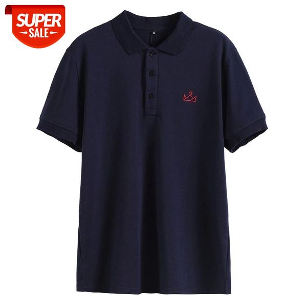 

NEGIZBER New Fashion Brand Polo Shirt Men Solid Embroidery Short Sleeve Top 100 Cotton Men's Polo Business Casual Clothing #jz9V, White;black