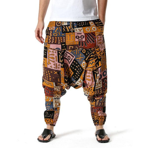 Pantaloni da uomo Stampa vintage Uomo Donna Cotone Harem Yoga Baggy Boho Hip Hop Streetwear 2022 Pantaloni da jogging Pantaloni sportivi Pantaloni sportivi casual