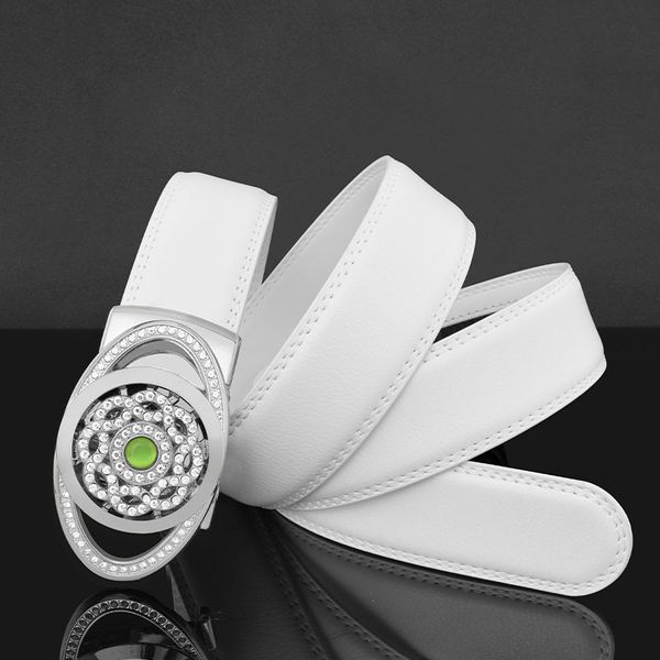 

luxury brand belt fashion couple belt men's leather white women's korean fashion casual versatile rotating flower trouser, Black;brown