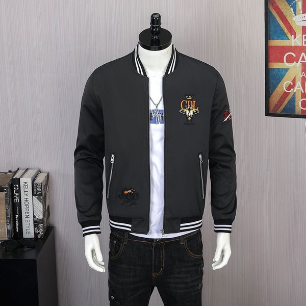 

21ss fashion brand baseball cloth jackets men winter autumn slim fit mens designer clothes black men's outerwear & coats plus size m-3x, Black;brown
