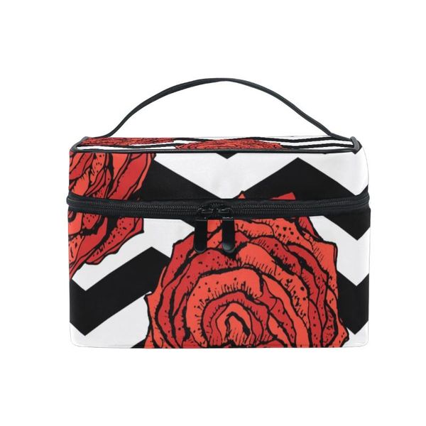

cosmetic bags & cases fengju bag portable travel organizer hanging toiletry case storage tote for girls woman roses