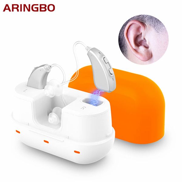 

a pair rechargeable mini digital hearing aid listen sound amplifier wireless ear aids for elderly moderate to severe lossscouts