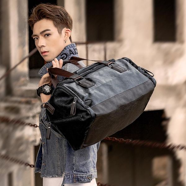 

duffel bags men's retro business travel bag luxury design brand waterproof outdoor commuter large capacity