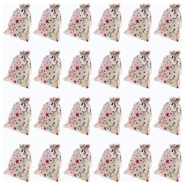 

gift wrap 24pcs christmas drawstring bags candy packing bag container