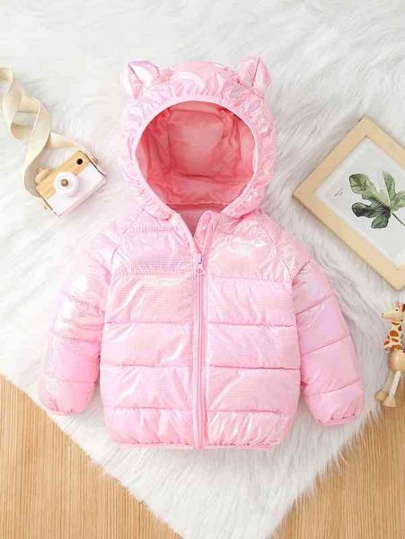 

baby ombre zipper 3d ear hooded coat she, Blue;gray
