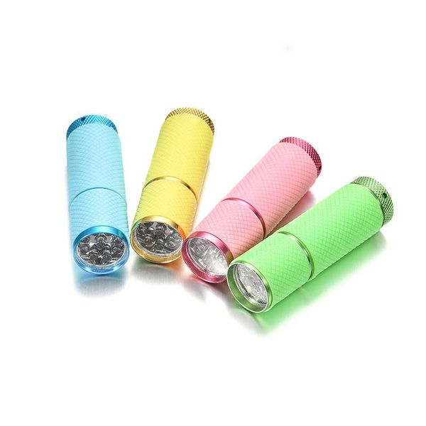 

nail dryers portable mini 9 led purple light dryer curing lamp torch for uv gel polish art machine tool