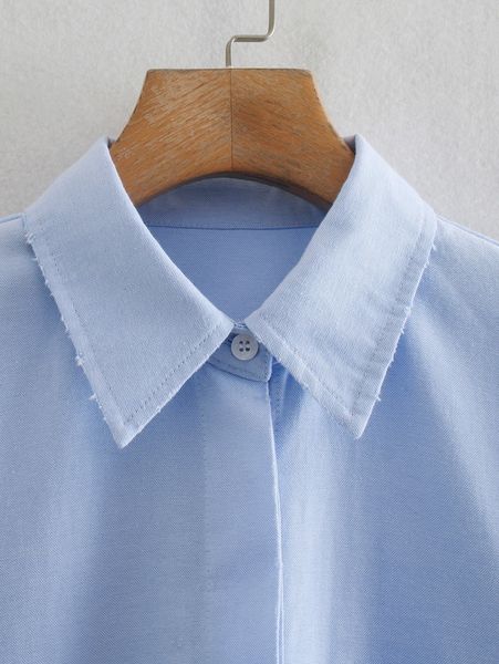 

new 2021 casual blue oversize boyfriend shirts women long sleeve female ripped blouses al1m, Tan;black