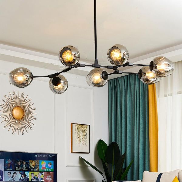 

chandeliers nordic glass led modern indoor ceiling living room deco lighting lustre home fixtures loft hanging lamps