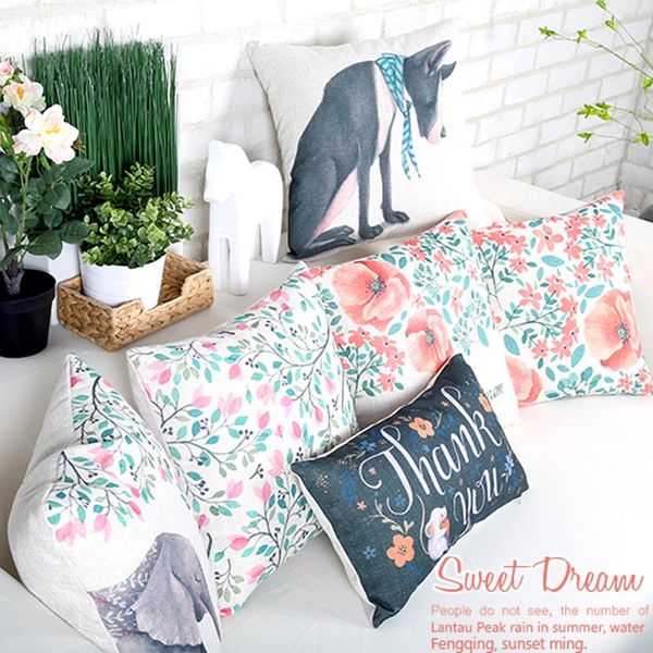 

pillow animals fairy tales style square pillows hugs cushion for home decor sofa living room sleeping neck pillowcase 40*40cm