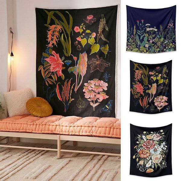 

tapestries ins nordic tapestry flower wall hanging boho decoration room tasteful girl artist home accessories