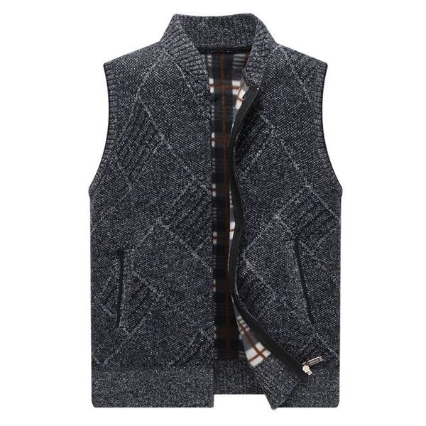 

winter 2021 men's coarse wool casual vt, svels, Black;white