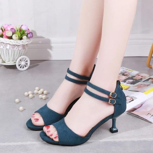 

dress shoes mulheres de salto alto women fashion sky blue peep toe stiletto heels lady casual sapatos femininas e9547, Black