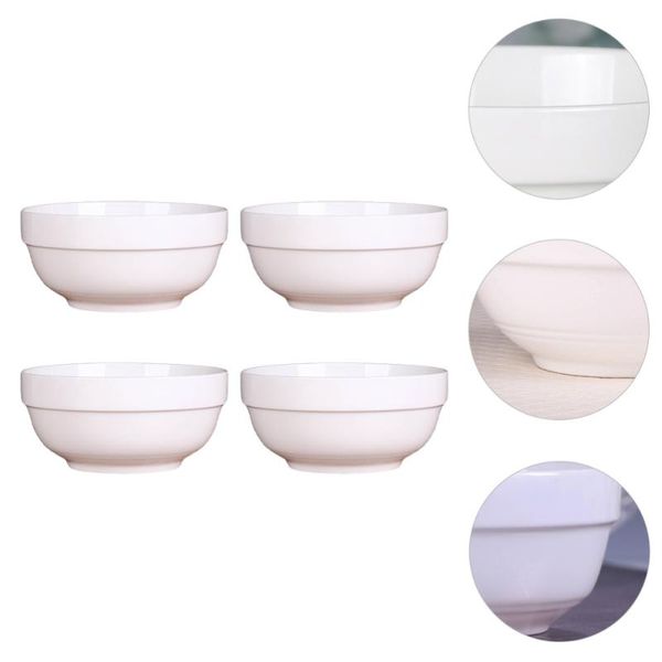 

disposable dinnerware 4pcs soup bowl fruit salad ceramic noodle tableware for home