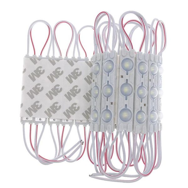 

super bright 1.5w 2835 led module injection lens 3leds/piece 12v 160 degree waterproof warm white/cool white