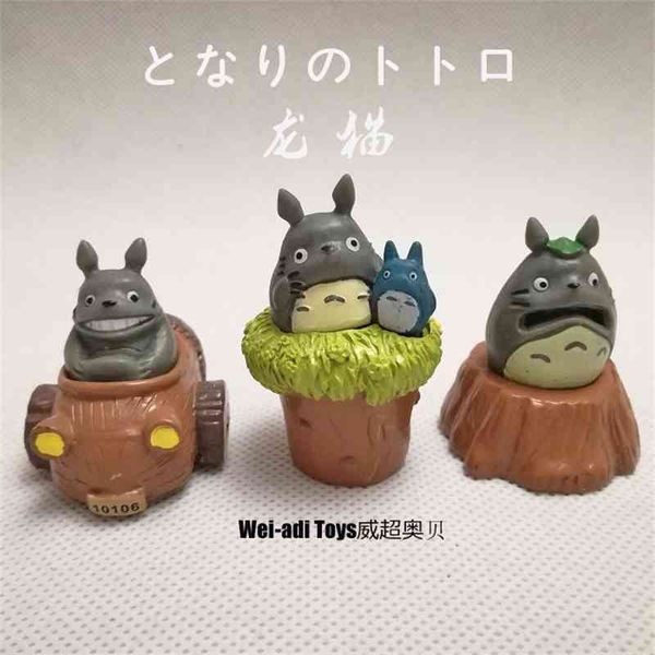 

genuine bulk cargo hayao miyazaki chinchilla combination handmade doll model toy home cake decoration