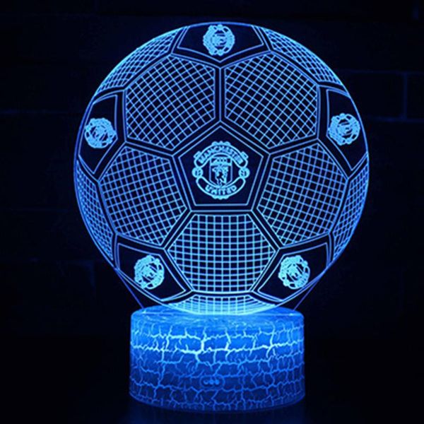 

night lights usb led decoration home children's room bedside light acrylic board(soccer) 4mm 6mm