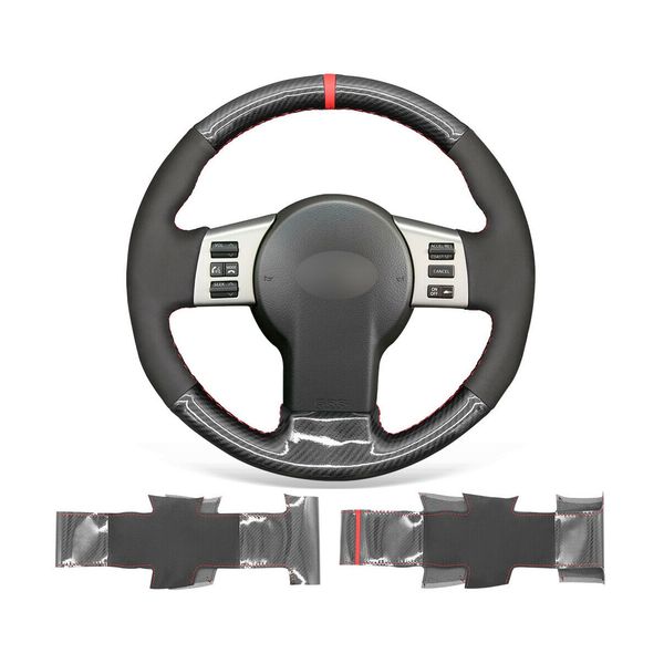 

diy custom black pu carbon fiber leather steering wheel cover for infiniti fx fx35 fx45 2003-2008 / for nissan 350z 2003-2009