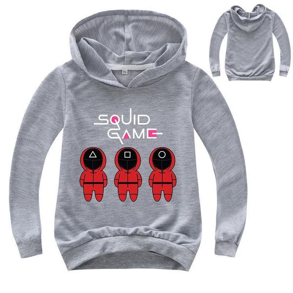 

men's hoodies & sweatshirts squid game hoodie childen streetwear fashion hip hop autumn boys girls gray outwear pullovers harajuku sw1, Black