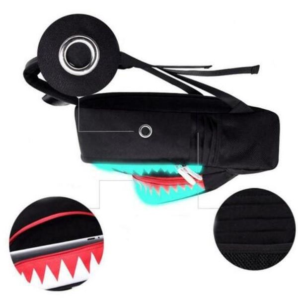 

shoulder knapsack canvas backpack schoolbag usb charging satchel luminous daypack rucksack bookbag lapshark cartoon students men ha ottk, Red;black