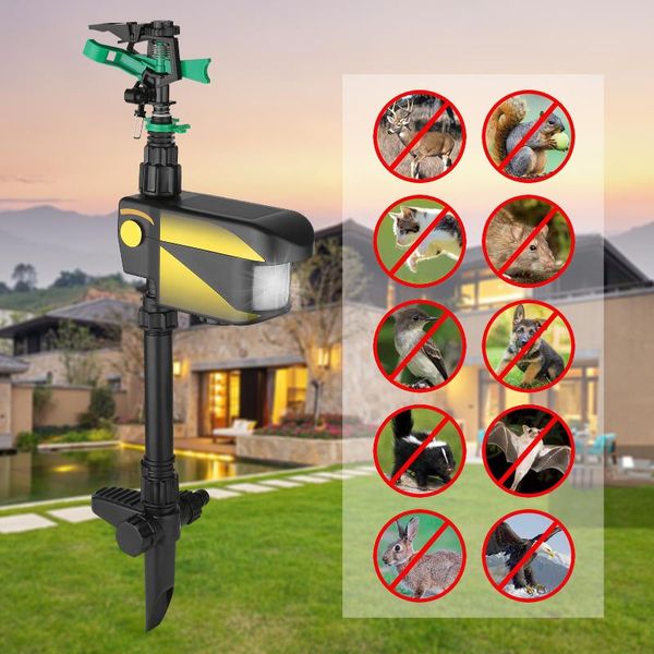 

watering equipments solar power motion-activated animal repeller yard enforcer sprinkler with 3 time modes adjustable sprayer
